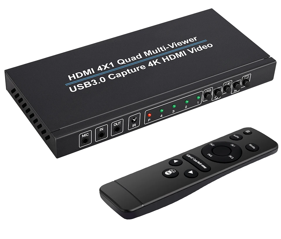 4K 4x1 HDMI Ƽ   4Է 1 9 ÷ , 1080p@60Hz USB 3.0  ĸó ī ȭ  2in1