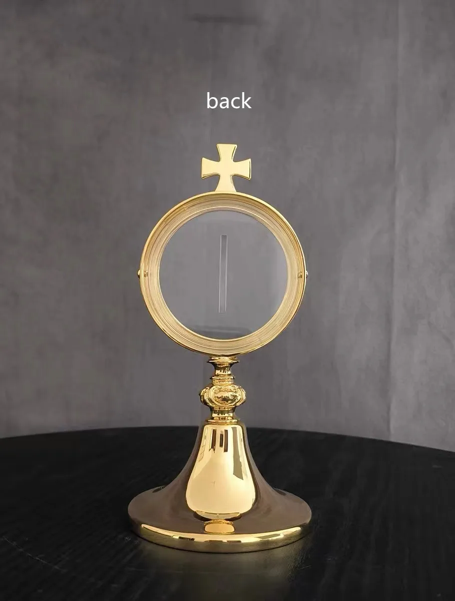 Holy Box Gold Plated Holy Box for Home Decoration Holy Monstrance Catholic Church Supplies Religious Box Christian Supplies