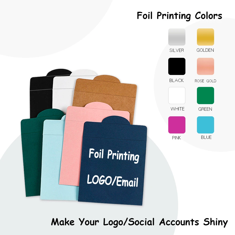 50PCS Personalisieren Umschlag Beutel Für Armband Folie Druck Glänzendes Logo DIY Schmuck Verpackung Tasche Kleine Unternehmen Verpackung Liefert – Detail 1