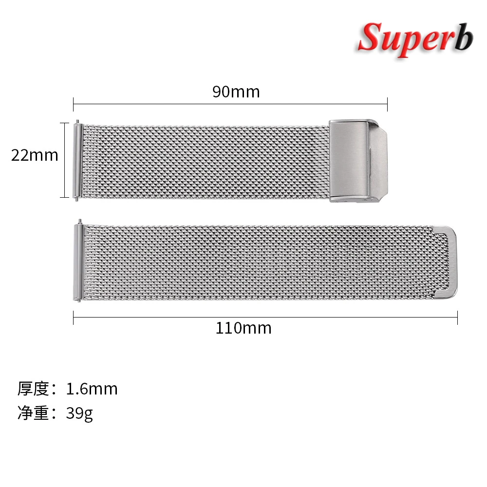 Elegant Milanese Loop Stainless Steel Mesh Bracelet Wristband