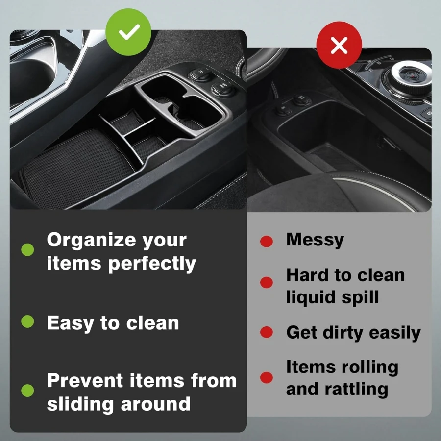 2x Cup Holder Einsätze Für Auto - Rutschfeste Becherhalter Liner Für Mittelkonsole