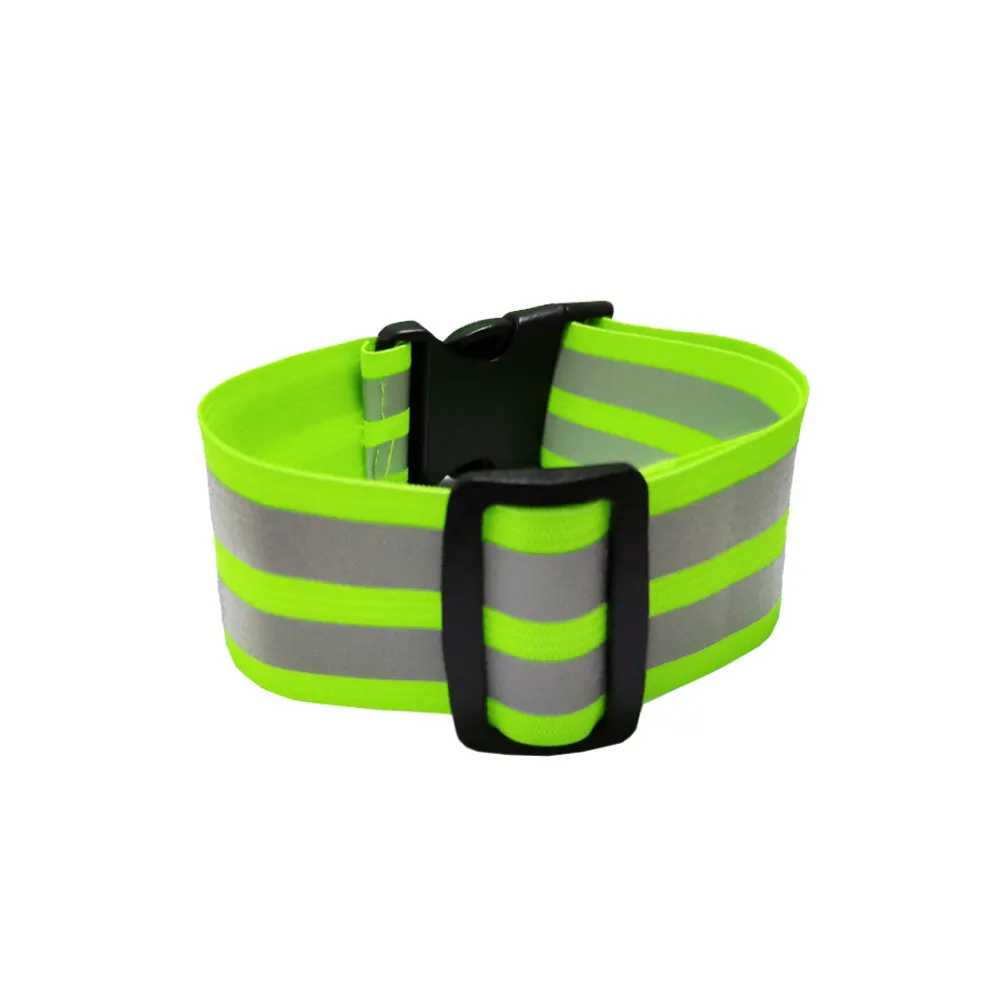 רצועת רפלקטיבית גבוהה לביטחון בלילה לידיים, מרפקים, מותאמת למותן ולקרסול, רצועת רפלקטיבית מתכווננת לריצה וטיולים