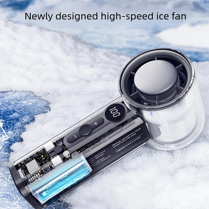 Description Picture 5 of itemPortable Handheld Fan USB Rechargeable Mini Desk Fan Outdoor High-Speed Refrigeration Air Cooling Fan Compact Travel-Friendly