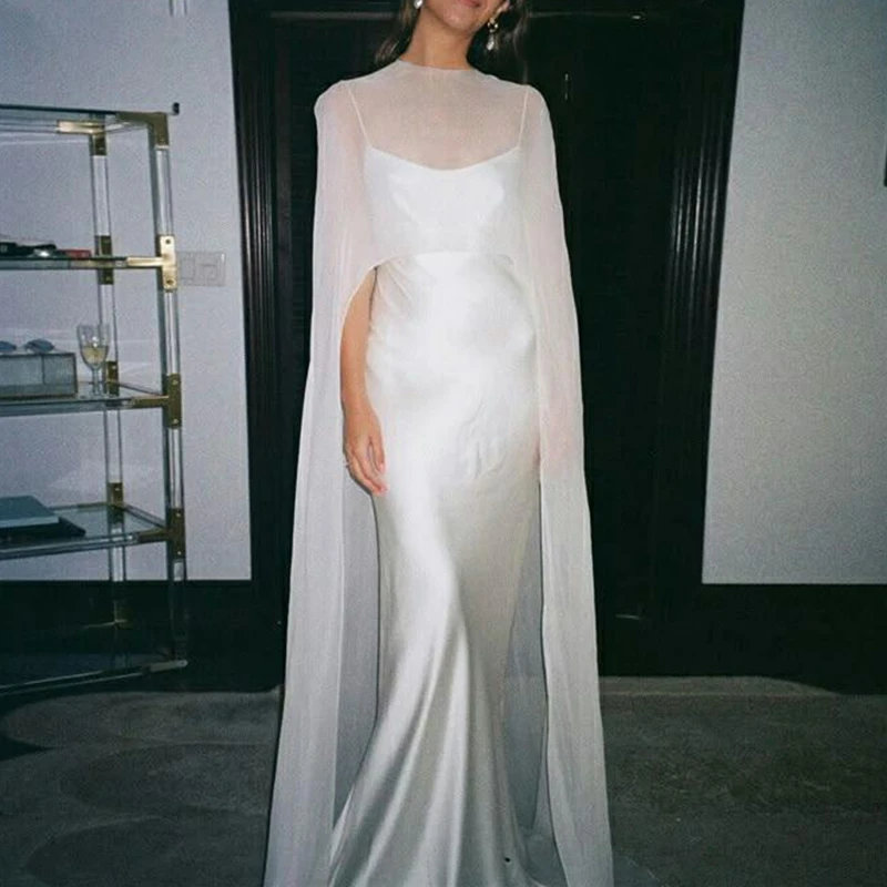 Femmes haut bas à pois/couleur unie pure couvertures vacances d'été O cou Cape Blouse femme Jacekt longs hauts de fête