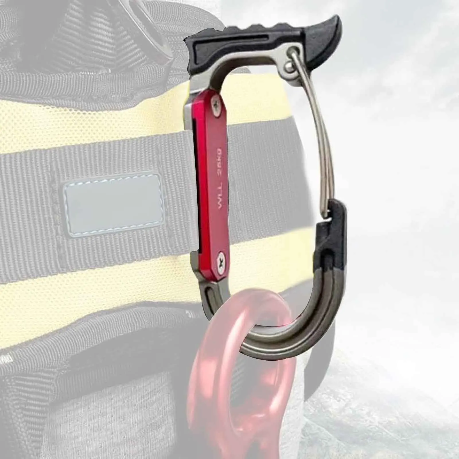 Rock Climbing Harness Clip Arborist Forestry Tool Mountaineering Quickdraw Carabiner Rack High-altitude Work Rescue QR Hook