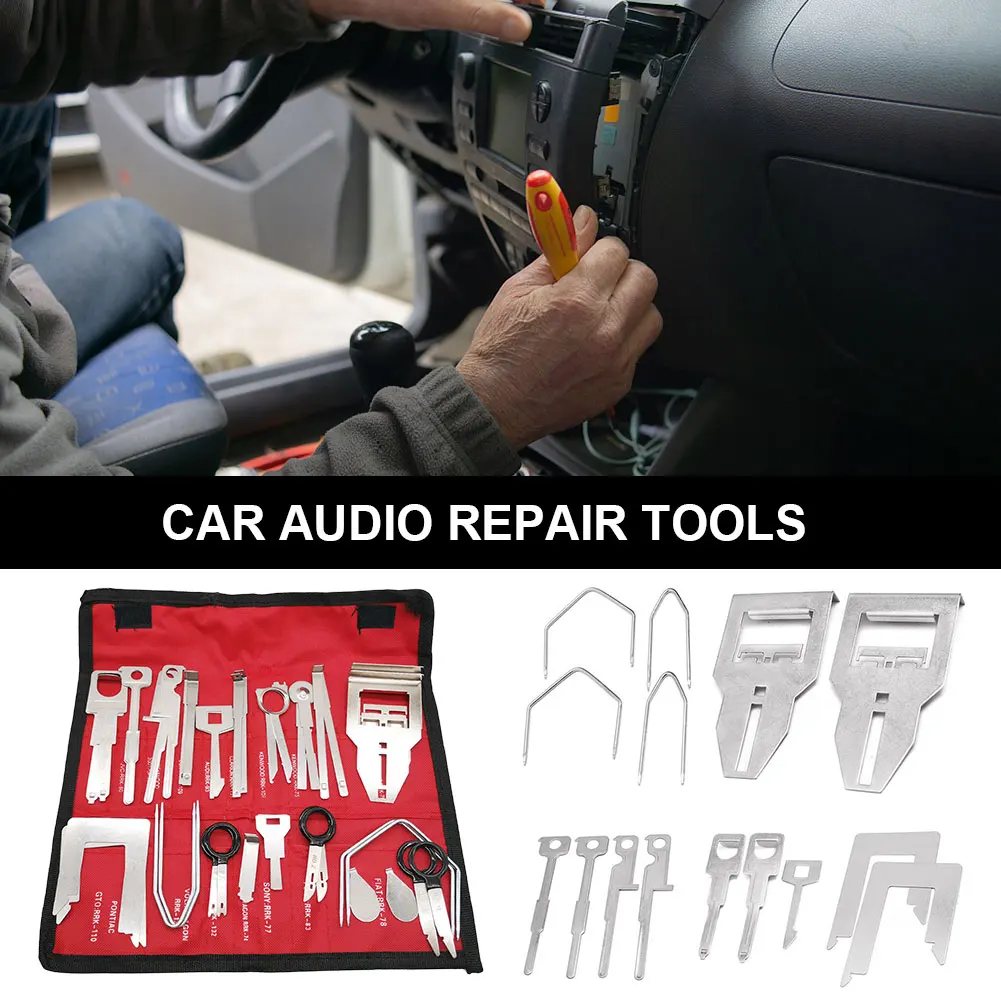 Stereo CD Repair Hand Tools Set Car Radio Removal Key Tool Kit