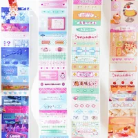 Korean Ins Cute PET Flash Film Decoration Adhesive Tape Planner Handbook DIY Scrapbooking Journal Collage Material Stickers Gift 1