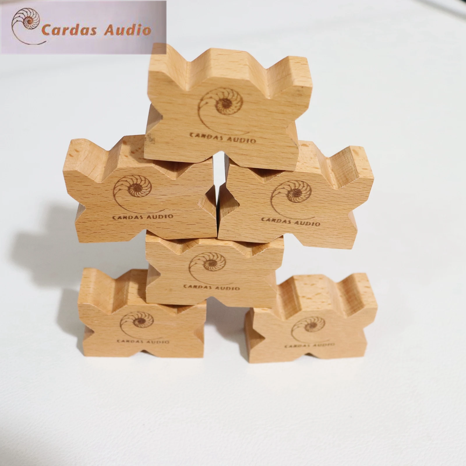 CARDAS Myrtle Wood Blocks solid wood golden ratio audio wire rack CD amplifier speaker shock absorber foot pad
