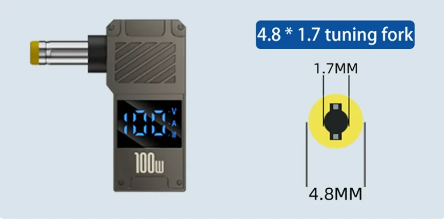 PD100W Typ-C zu DC Stecker Konverter USB C zu Laptop Lade Adapter Power Ladegerät Anschluss Spitze für Lenovo Asus HP Dell Samsung – Detail 13