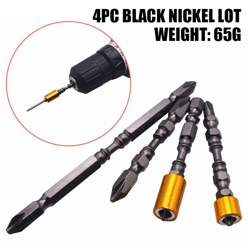 

4Pcs 1/4" Hex Shank Fits Magnetic PH2 S2 Long Reach Electric ARC Screwdriver Bits Exactness Single Phillips Cross Head Tool