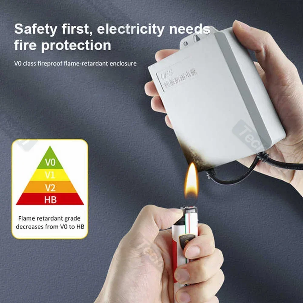 Outdoor Dual 12V 2A Output UPS Monitoring Power Outage Endurance Power Supply 5400 MAh Built-in Battery CCTV 24H Working System 4
