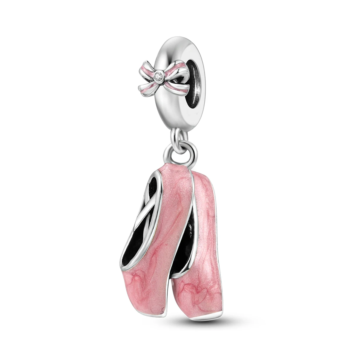 Silver Plated Sport Love Skate Shoe Dangle Charm Pendant