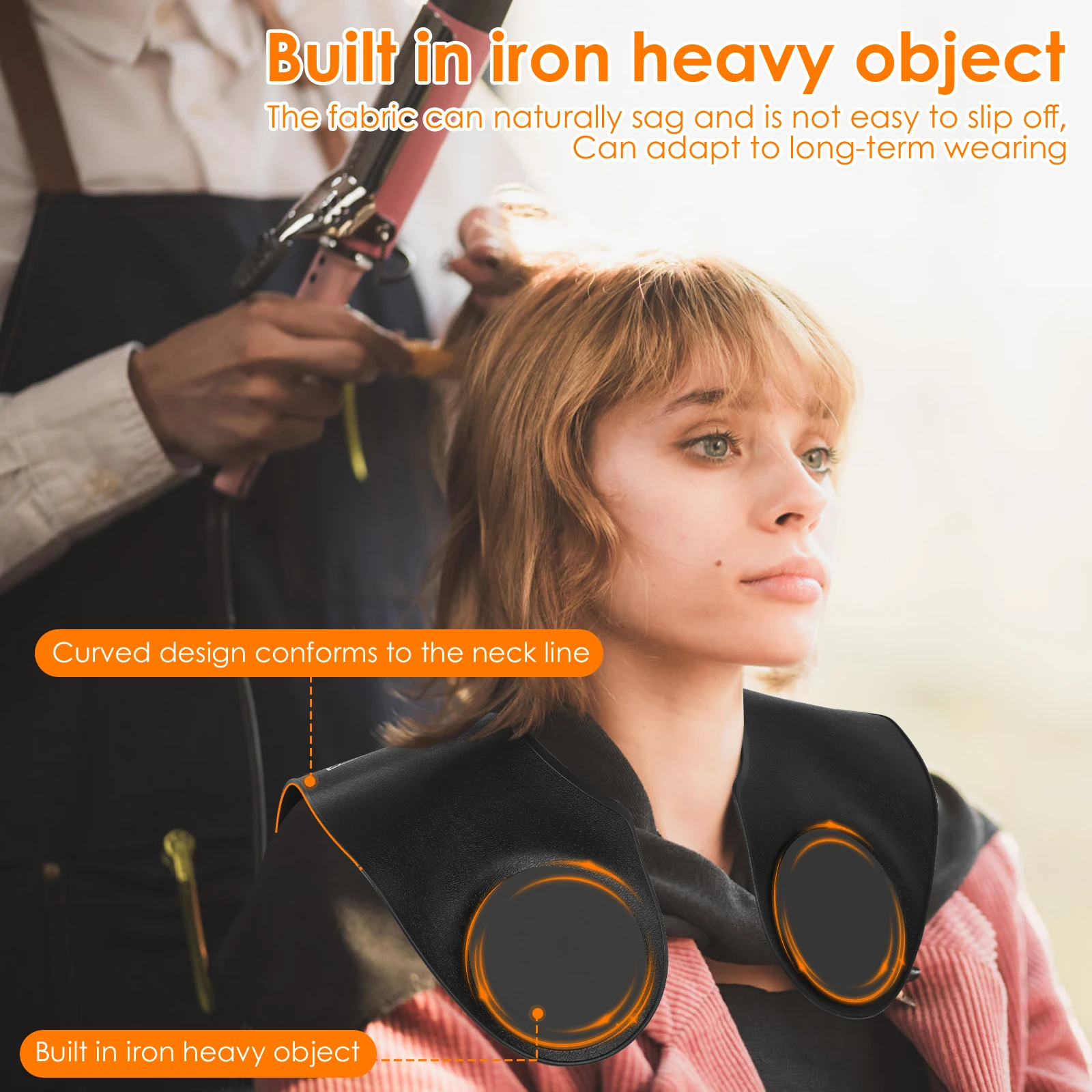 2Pcs Salon Hair Cutting Collar Silicone Hair Dyeing Cloak Tool Pro Barbershop Weighted Haircut Neck Wrap Barber Hair Cutting Mat