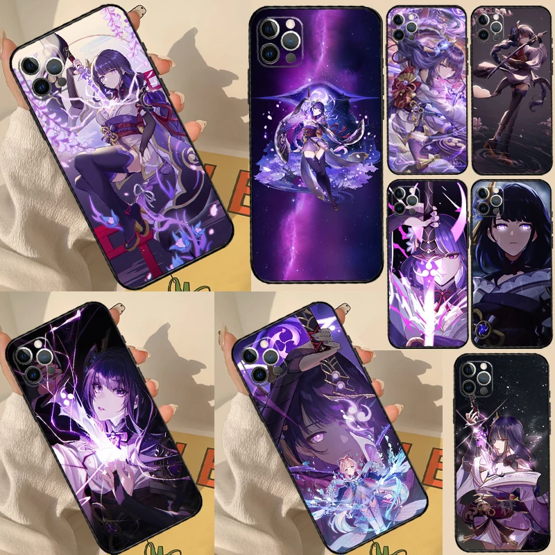Custodia Raiden Shogun Genshin Impact Per Iphone 11 12 13 14 15 Pro Max Cover Per Iphone 13 12 Mini Xr X Xs Max 7 8 Plus Se 2020