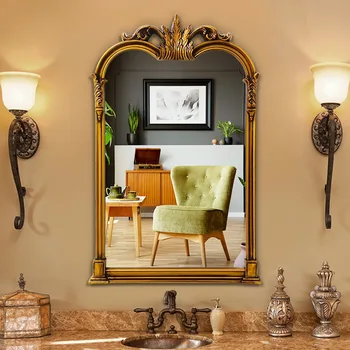 Exquisite Vintage Pocket Decorations Mirrors Bedroom Wall Adhesive Sticker Cheap Home Accessories Store Espejos House Decor