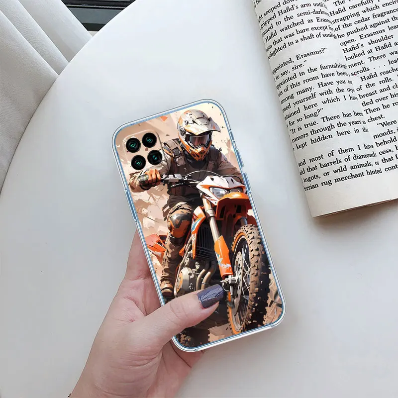 Motorcycle Racing Transparent Phone Case