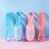 2Pcs/Set Baby Hairbrush Comb Portable Newborn Infant Toddlers Soft Hair Brush Head Massager Comb Set Baby Kid Hair Care Supplies 1