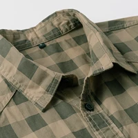 2025 automne nouvelle mode hommes 100% coton chemise à carreaux hauts décontracté boutonné à manches longues lettre broderie chemises avec poche 4