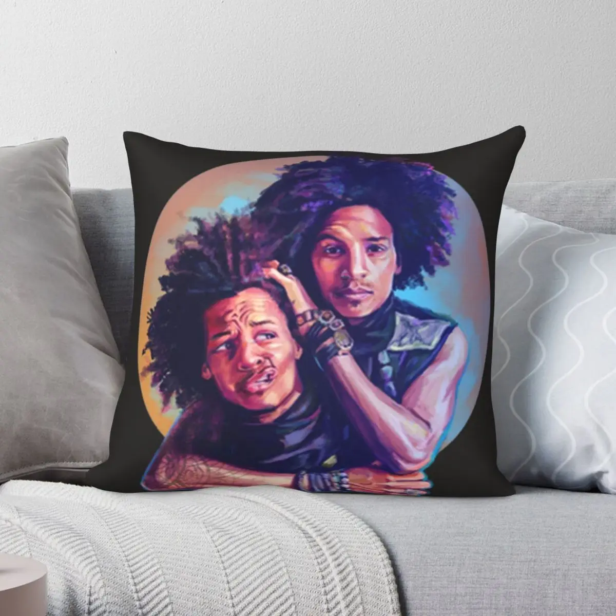 

Les Twins World Top Dancers Square Pillowcase Polyester Linen Velvet Pattern Zip Decor Home Cushion Cover