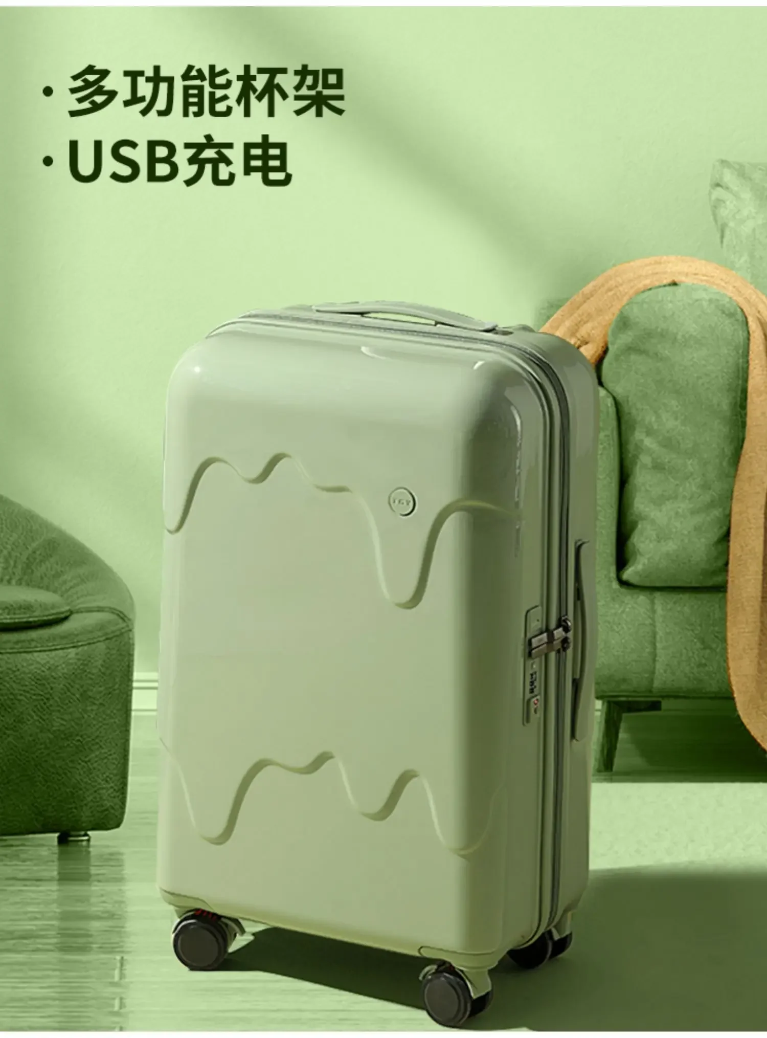 

B162 Luggage compartment female multifunctional trolley case boarding case new type of travel case towards wheel