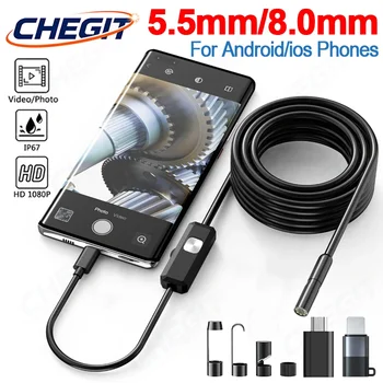1080P HD Endoscope Camera Type-C Borescope IP67 Waterproof Snake Camera for Car Sewer Pipe Inspection for iPhone & Android 1