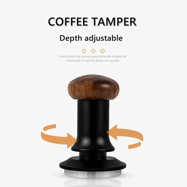 Coffee Tamper 51mm 53mm 58mm Aluminium Alloy Barista Coffee Tamper with  Calibrated Spring Loaded Stainless Steel Tampers - AliExpress