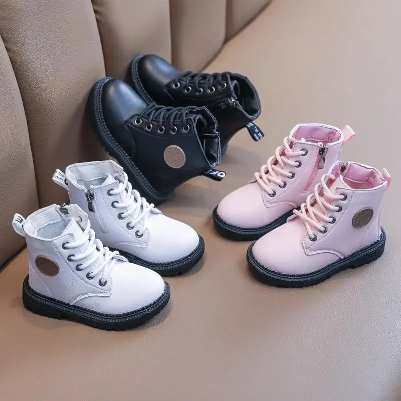 

Children's Martin Boots Yellow for Women Girls Small White Boots Boys Handsome Autumn Shoes 2023 Spring and Autumn Baby Boots