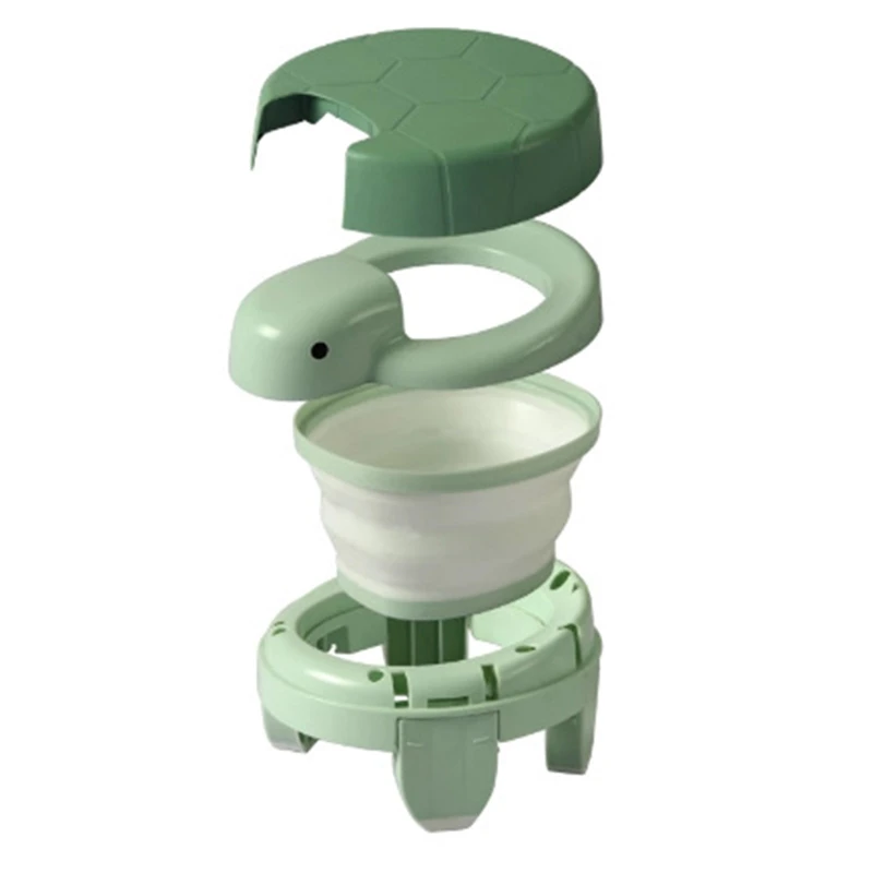 Cute Turtle Shaped Kids Training Potty Portable Foldable Removable Baby Travel Toilet Sitting Seat Children Urinal Training 2