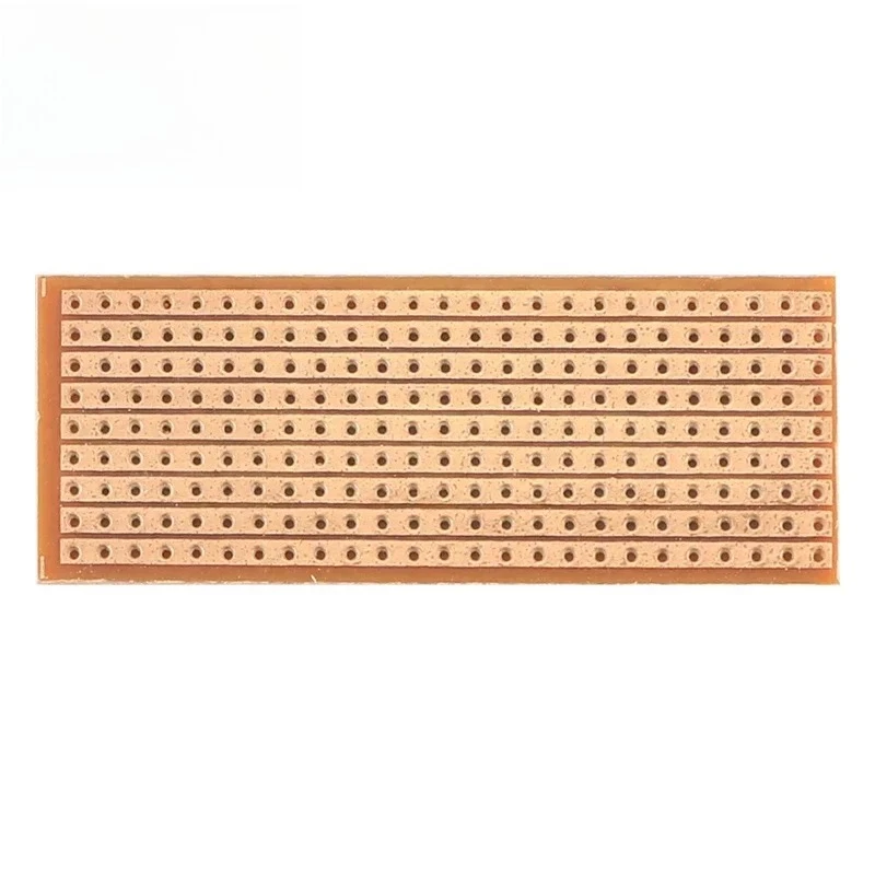 10/20/50pcs 2.5x6.4cm 연속 구멍이 있는 단일 측면 PCB 보드 DIY 전자 프로토타이핑을 위한 범용 프로토보드