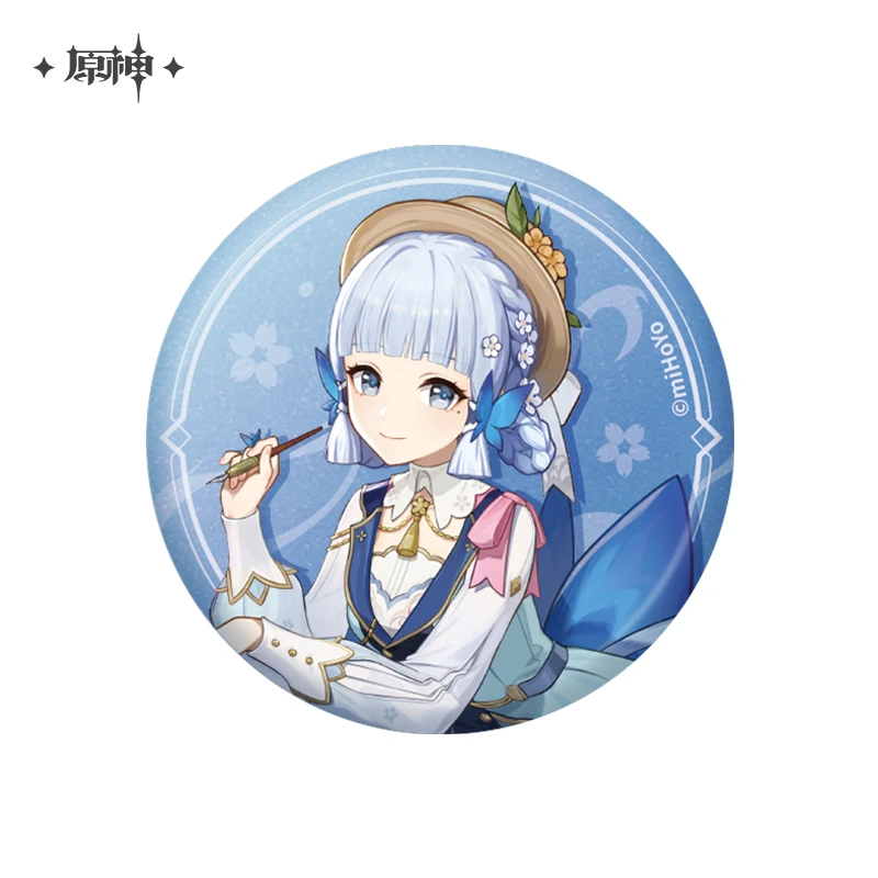 Game Genshin Impact Teyvat Diluc Fischl Kamisato Ayaka Shenhe Nilou Kirara Cosplay Badge Pin SPTE Tinplate Brooch Prop ﻿