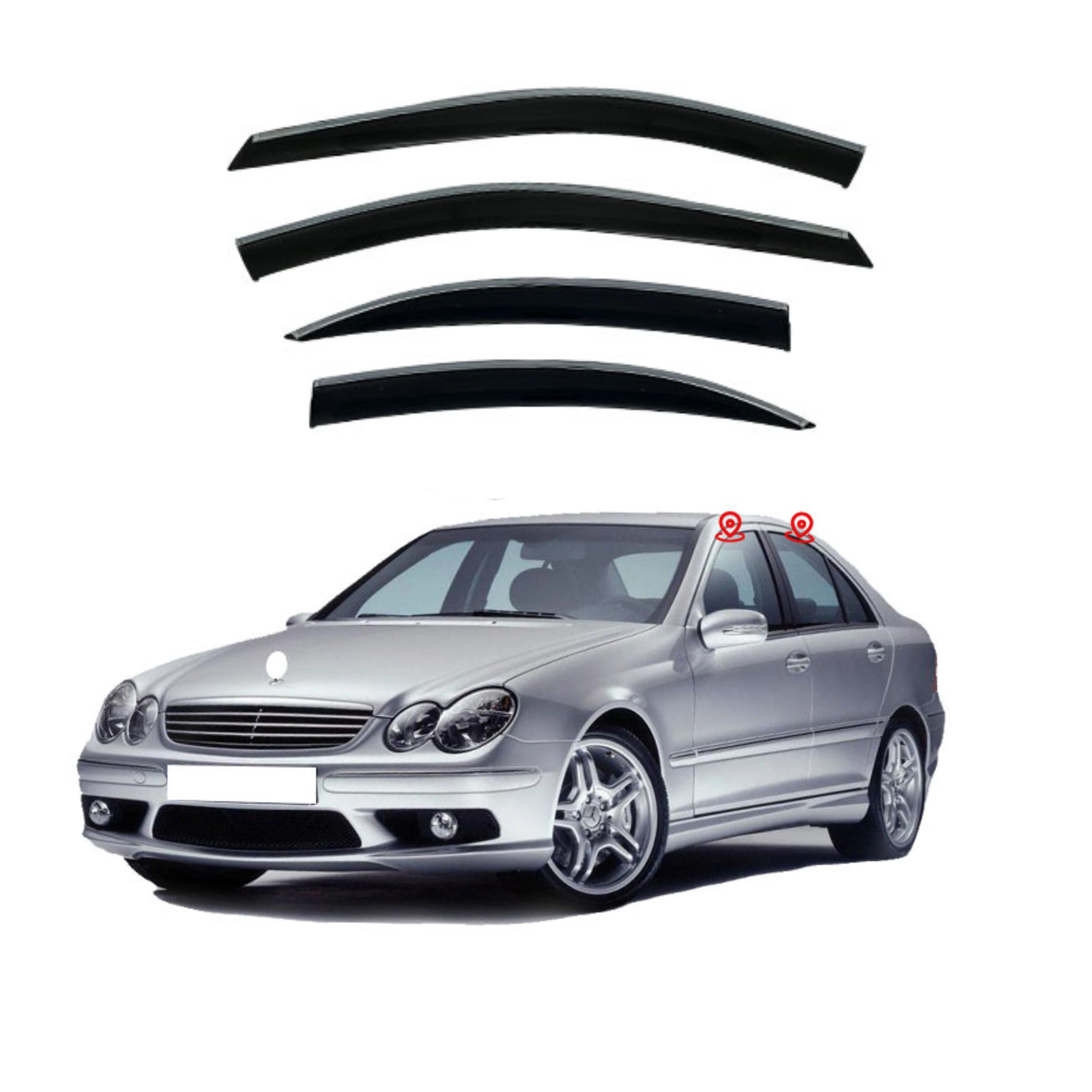 Car Window Visors Cover Rain Eyebrow Guards Wind Deflectors For Audi Q7