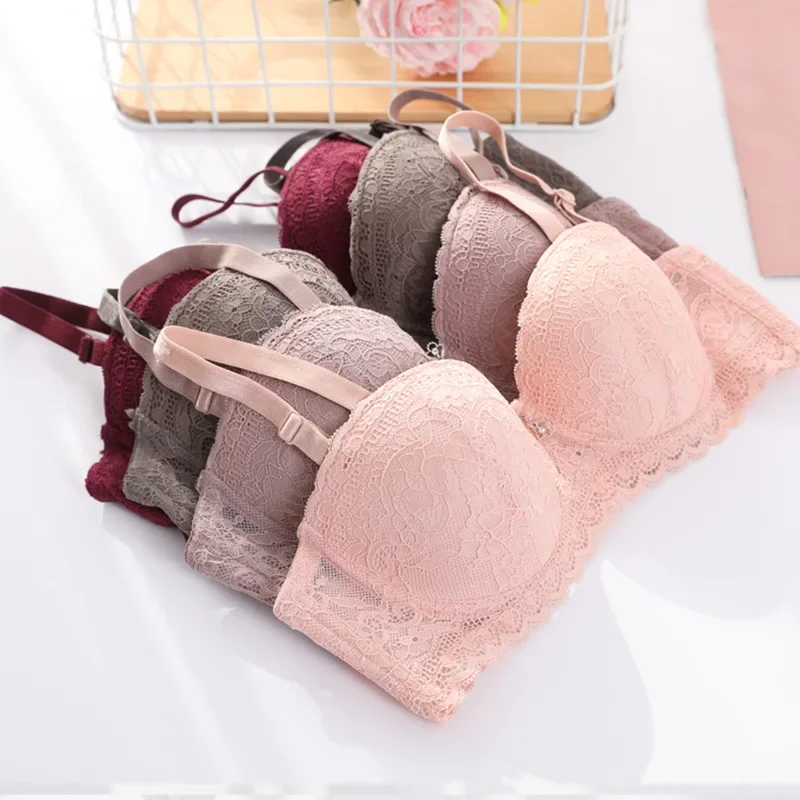 

1/2 Cup Thin Lace Bra Women's Adjustable Upper Push-up Bra Cross-border Foreign Trade Bra