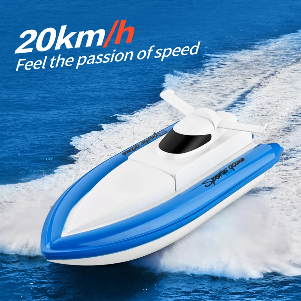 2.4G RC Boat High Speed Racing Boat 20km/h Rechargeable 4CH Electric Remote Control Boats with Bag Ship Model Toy Gifts for Boys