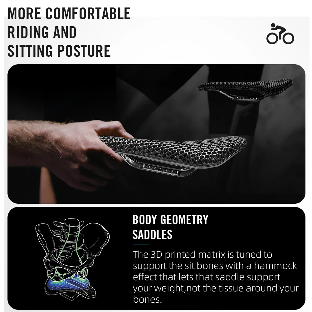 RYET PREMIUM 3D Full Carbon Bicycle Saddle Ultralight Road MTB Mountain Racing Seating Cushion - Image 3