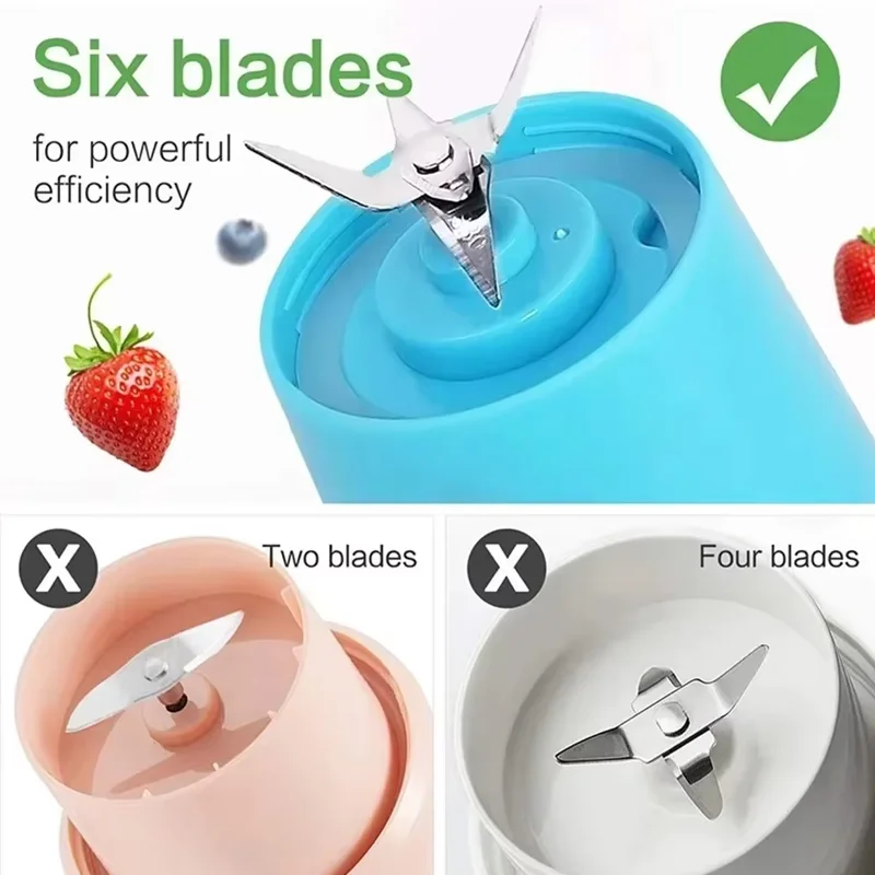 Portable Mini Blender Juice Maker USB Charging Residue Free Fresh Juice Healthy Milkshake Mini Juicer Suitable for Outdoor Use 4