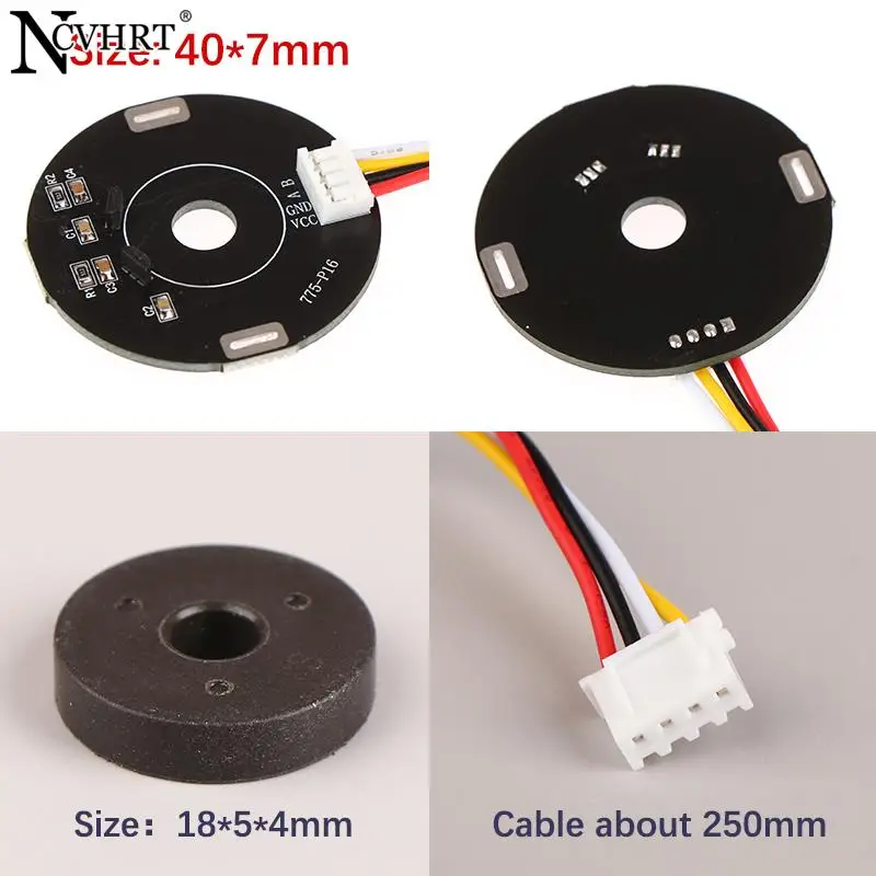 1pc 775-P16 Double Hall Magnet Encoder Code Plate Magnetic Induction Rotation Speed Direction Sensor Use To 775 DC Gear Motor