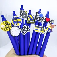 10Pcs volleyball soft patch neutral pen sports series solid color student stationery ballpoint pen style random 1
