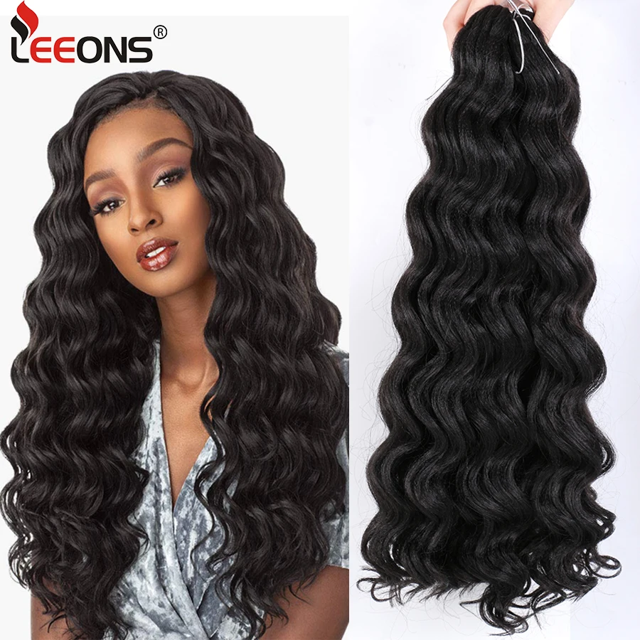

Curl Crochet Hair 20 Inch Ocean Wave Crochet Hair Water Wave Synthetic Braiding Hair Extensions Curly Crochet Hair For Women
