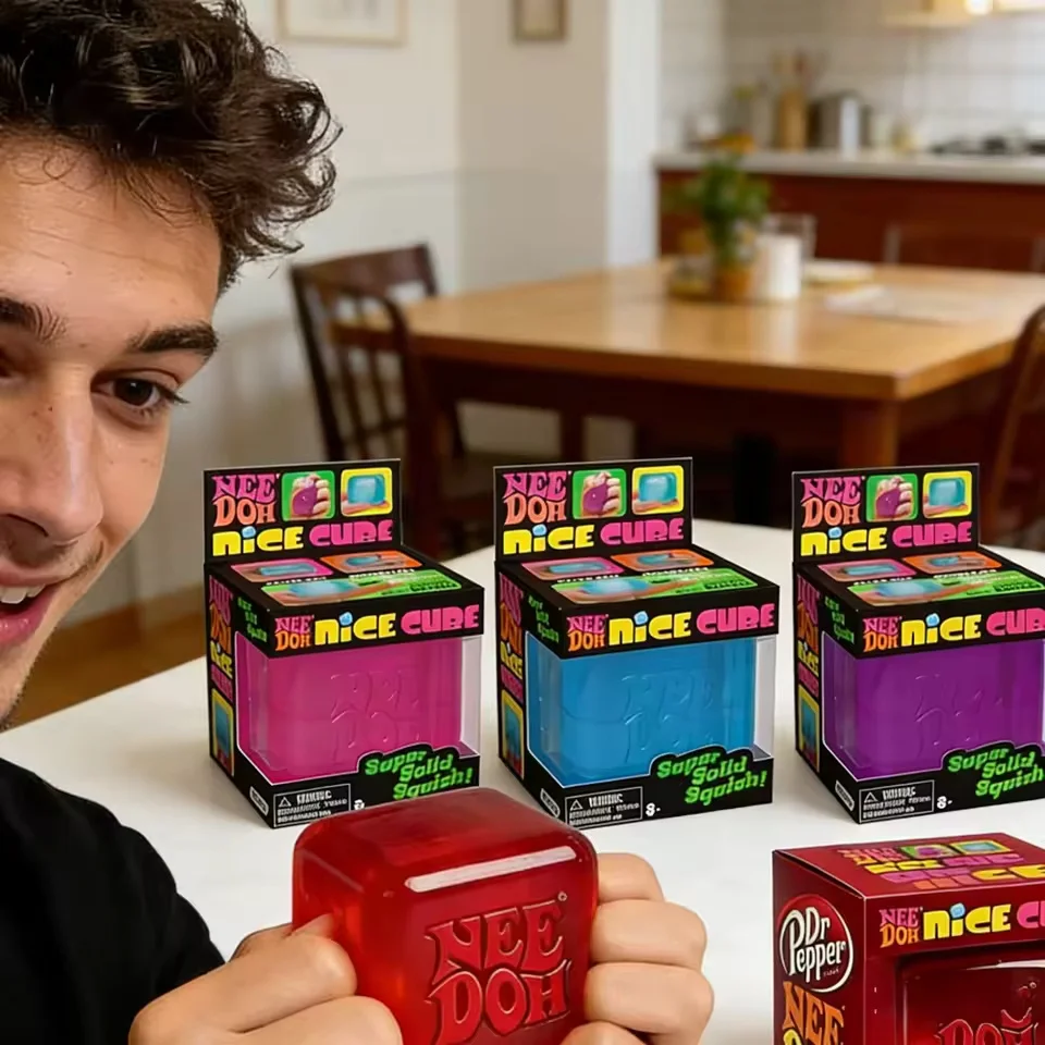 Nee Doh Surprise Box: Squishy Stress Relief Toys - 6 Soft Squeeze Styles for Kids' Parties & Gifts