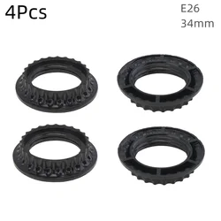 4-Piece Adjustable Lampshade Collar Rings Set (Black 34mm)