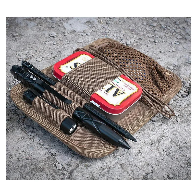 전술 가방 삽입 모듈 액세서리 장비 키 홀더 파우치 지갑 벨트, 유틸리티 관리 메쉬 오거나이저 패스너