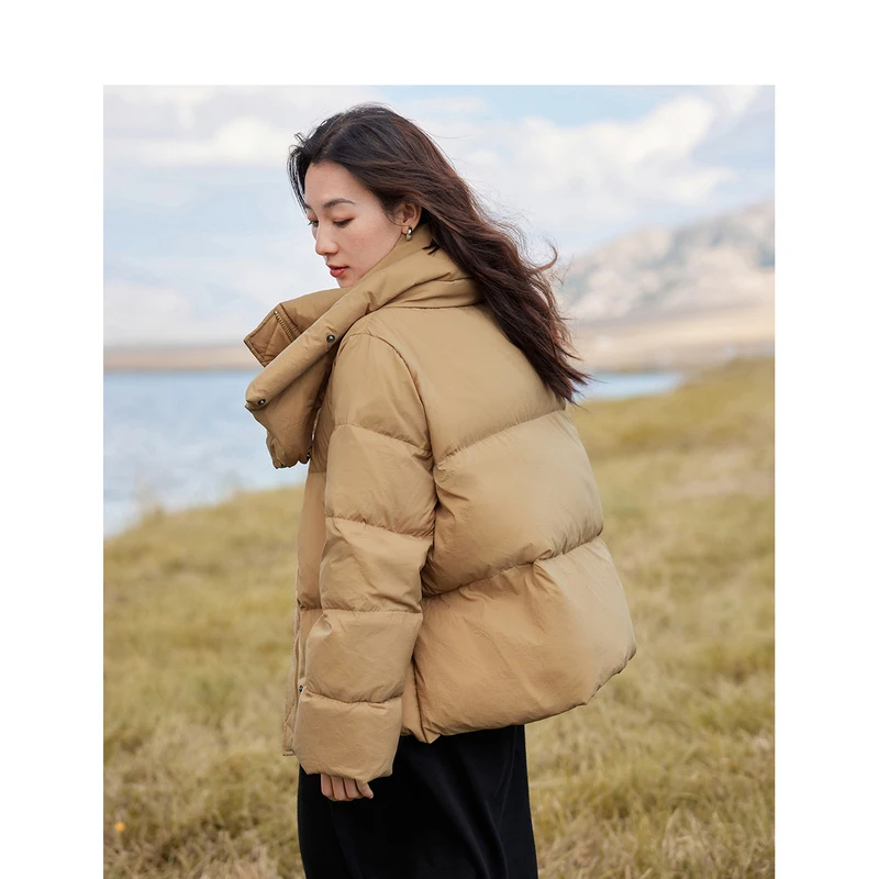 INMAN Women Down Jacket 2023 Winter Long Sleeve Windproof High Collar Design Loose Thick Coat Fashion Versatile Warm Outwear