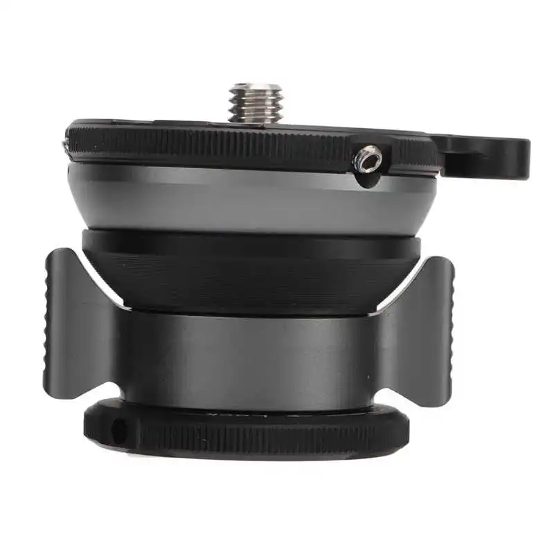 Camera Leveler Tripod Leveling Base Hemispherical Base Panorama Head with Bubble Level for Nikon/Sony/SLR Cameras