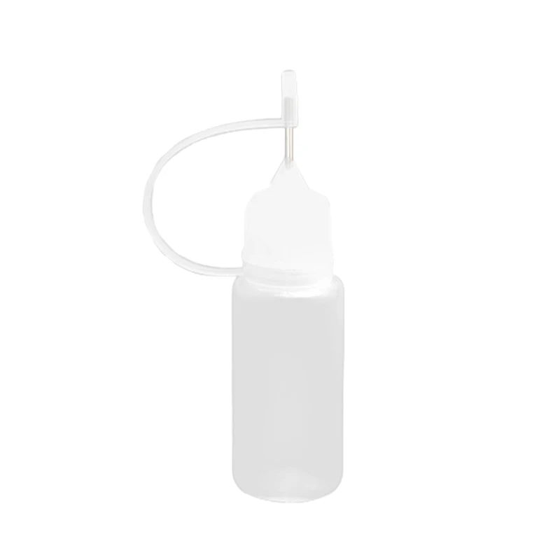 Glue Dropper 10ml refillable bottles glue applicator bottle For Adhesive Tip Oiling Bottle Storage Lengthened Needle Tube Bottle Soft Refillable Dispenser Portable Glue