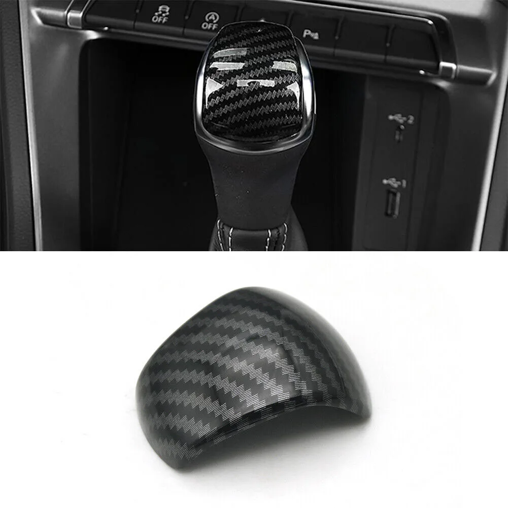 

Interior Gear Shift Knob Head Cover Trim Carbon Fiber Color For Q3 2019-2020 Handle Head Frame Stickers Decal Car Accessories