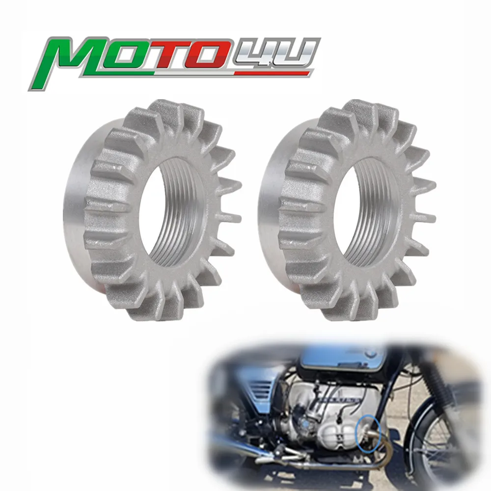 2 Pezzi Cafe Racer Morsetto Dado Di Scarico 36.5Mm Accessori Moto Per Bmw R Airhead R45 E R65