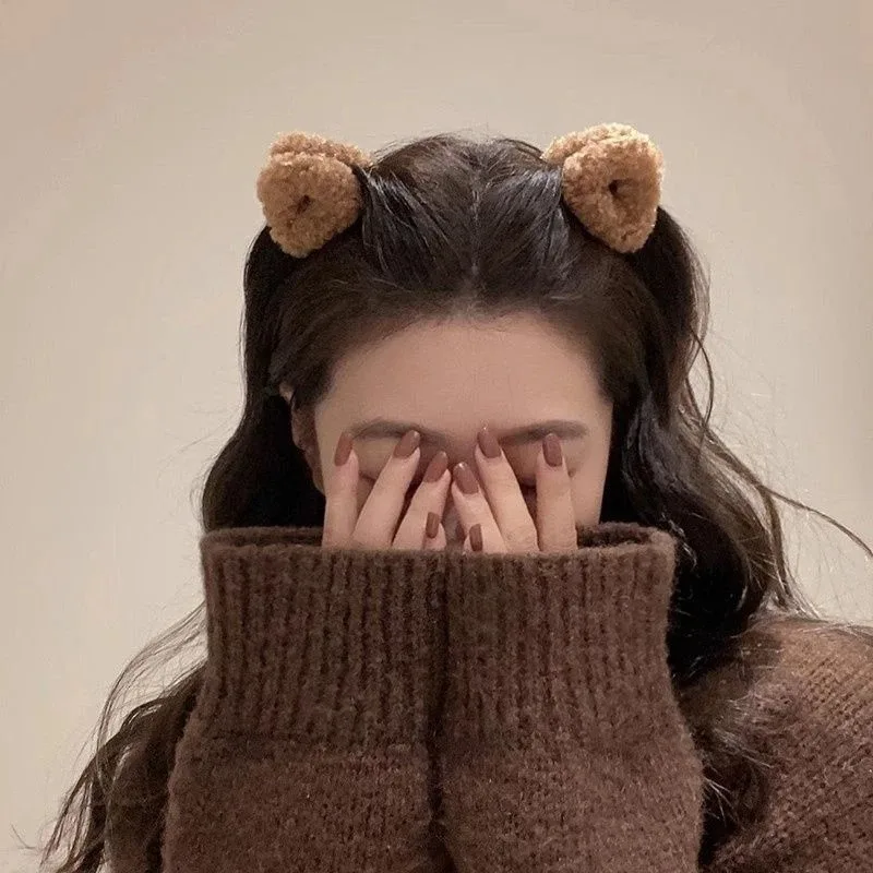 Plush Cat Ear Shaped Hair Clip for Ladies, Sweet and Cute Duck Beak Hair Clip, Fashionable  Hair  Accessory  Creativity