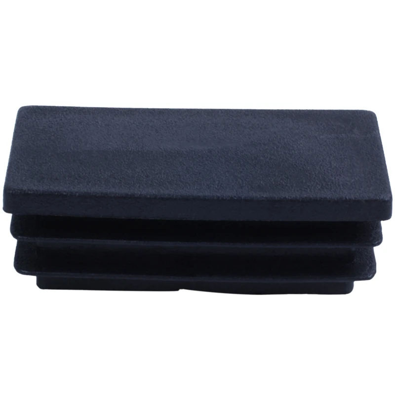 

Plastic Rectangle Blanking End Tube Caps Inserts 25X50mm 180Pcs Black