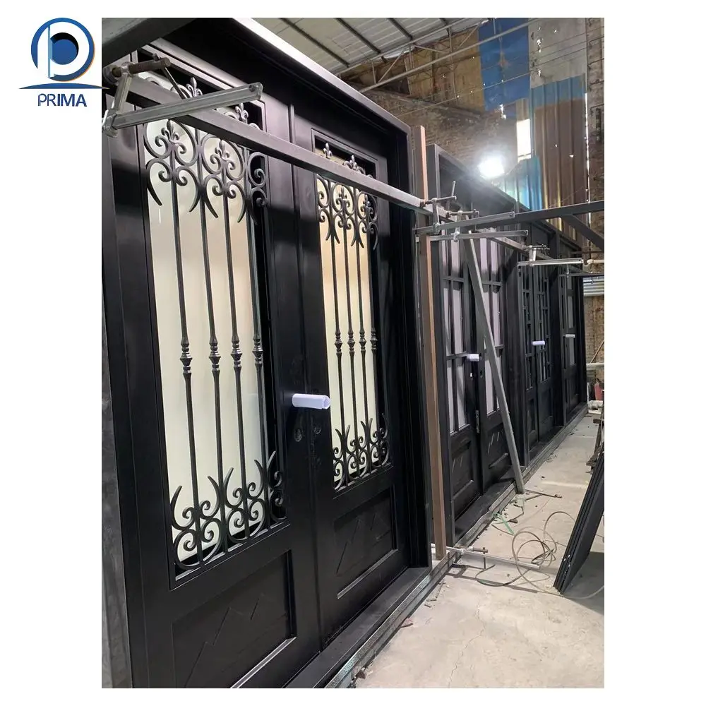 Prima Size Luxury Wrought Iron Garden Gate Easy Assembly Swing Open Style For Villa Made Of Steel