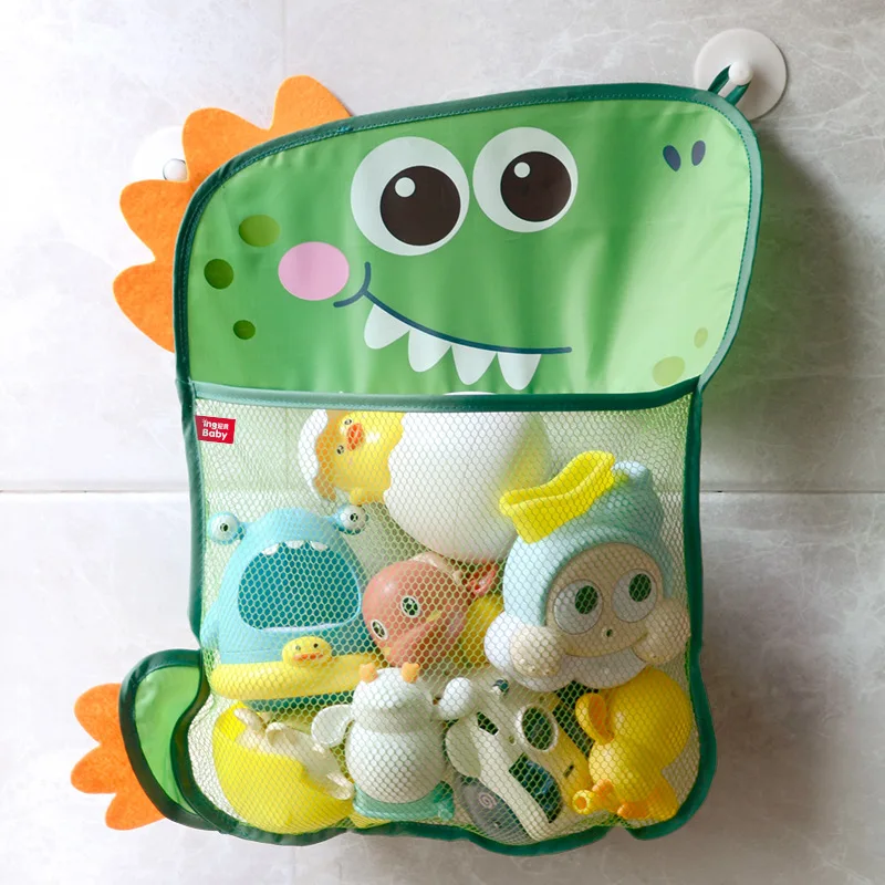 Dinosaur Animal Baby Bath Toys Organizer Kids Bathtub Toy Storage Bag  Suction Bathroom Doll Hanging Bag Water Toys Mesh Net Bag - AliExpress